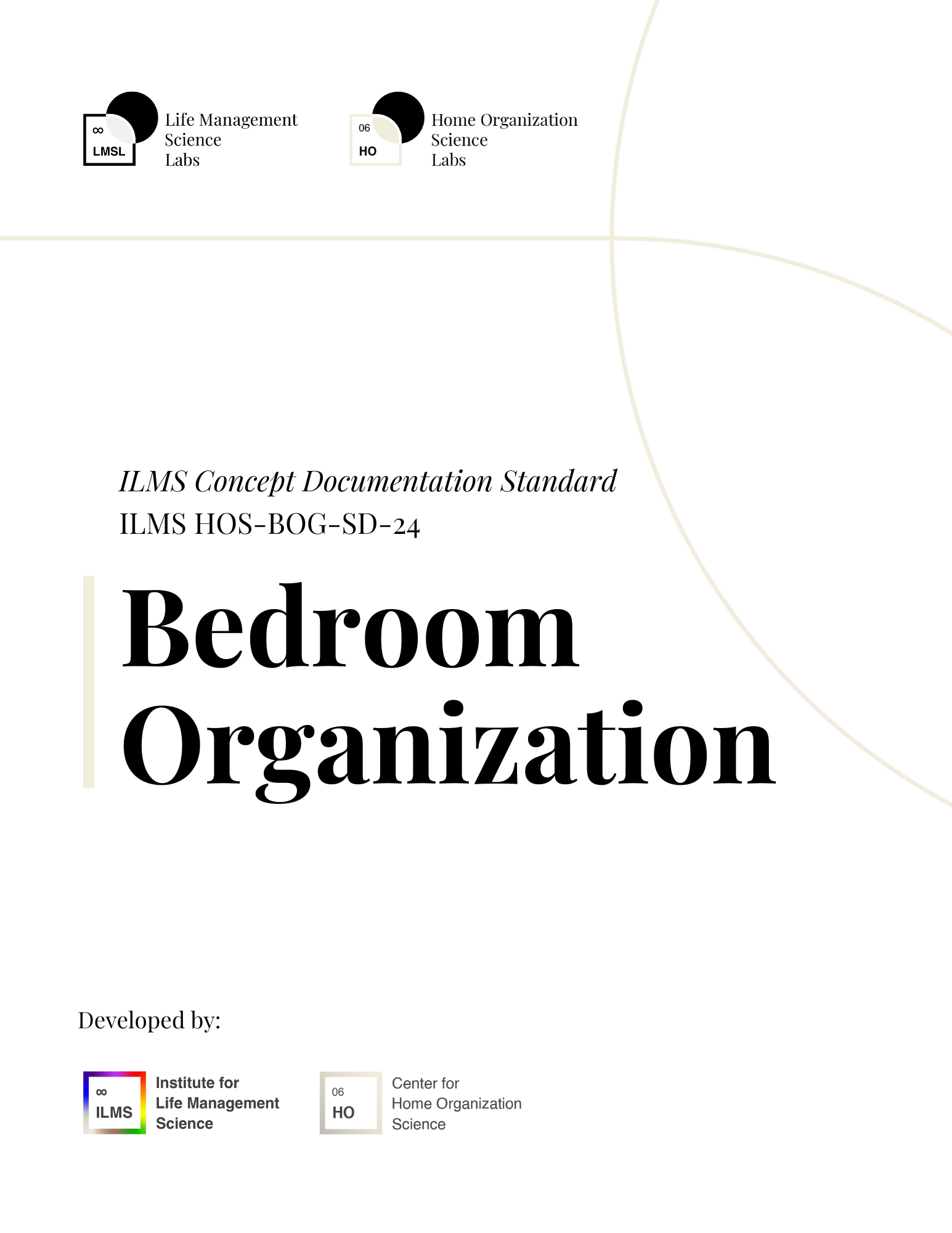 Bedroom Organization ILMS Concept Documentation Standard