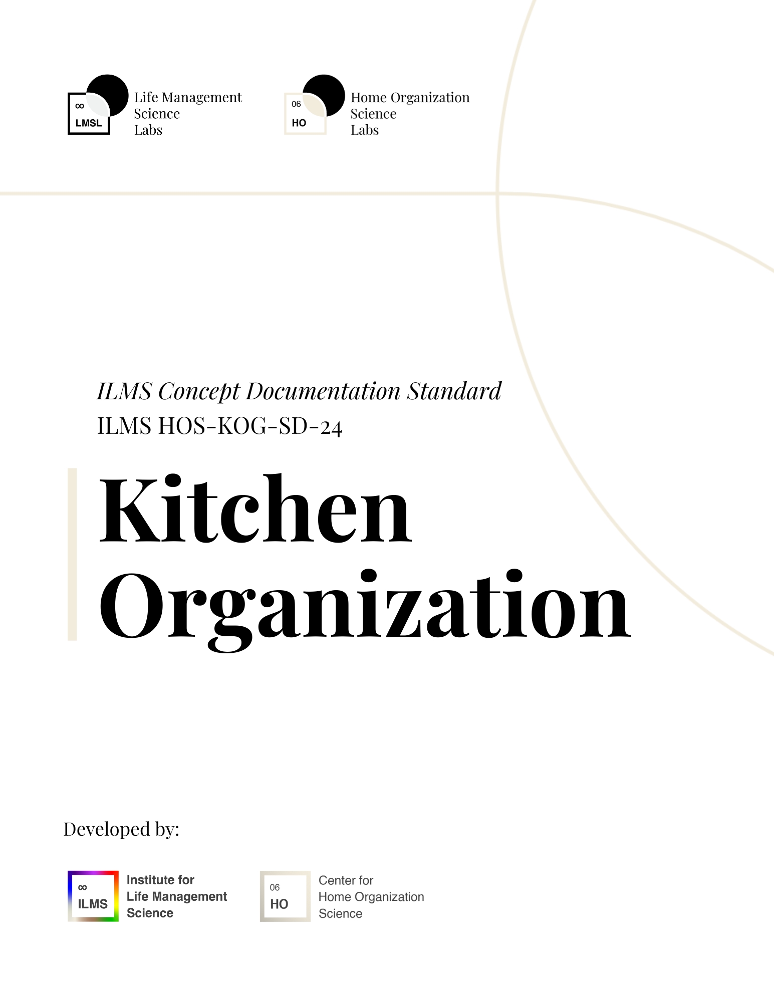 Kitchen Organization ILMS Concept Documentation Standard