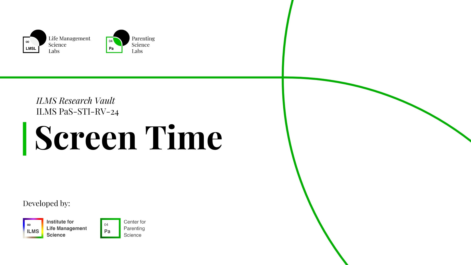 Screen Time ILMS Research Vault