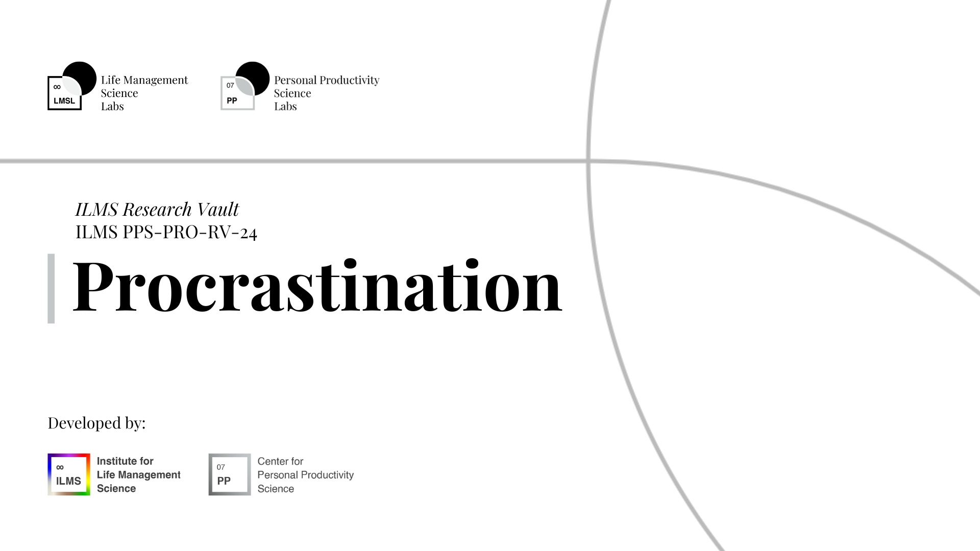 Procrastination ILMS Research Vault